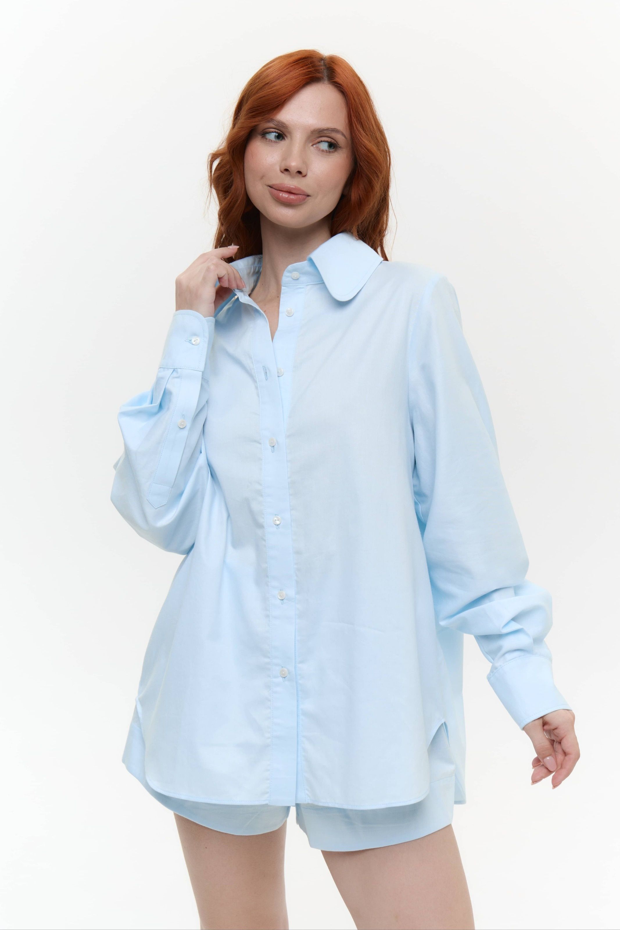 Женская хлопковая рубашка "Небо" TB-CSS-BL фото