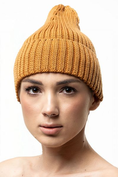 Merino wool beanie "Caramel" TB-KMH-C фото