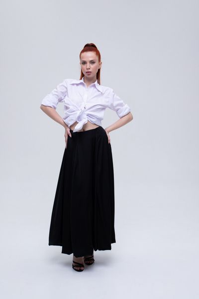 Silk maxi skirt "Scarlet" TB-SS-F-BL фото